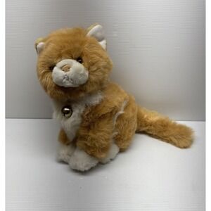 VTG 1988 Chrisha Playful Plush Realistic Orange House Cat 13" Stuffed Animal Toy
